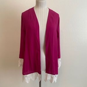 Chloe Oliver Fuchsia Kimono Style Top